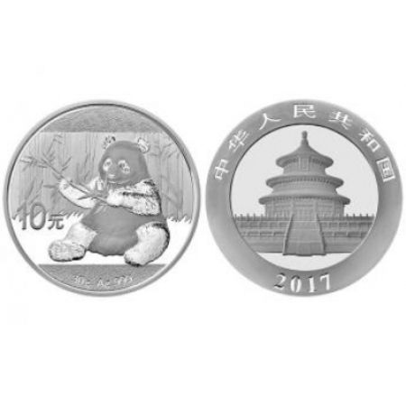 2017年30g熊猫银质纪念币