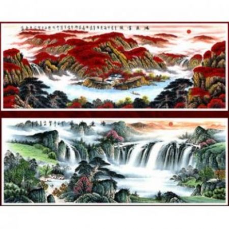 鸿运当头源远流长国画典藏 江林春国画鸿运当头源远流长
