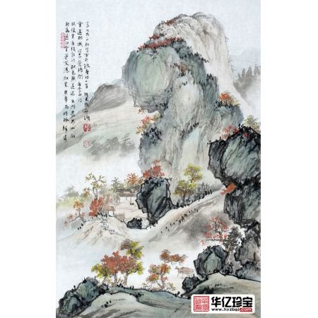 小尺寸装饰画 张天成新品山水画《唐诗二首》