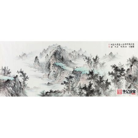 李佩锦ZUI新国画《座揽清辉万川月 胸涵和气四时春》