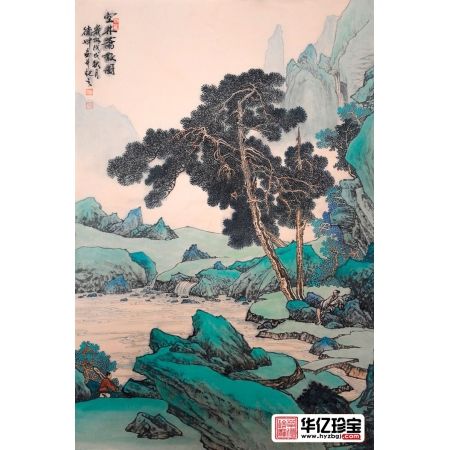 林德坤ZUI新力作小尺寸山水画作品《空林萧散图》