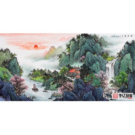 王宁ZUI新力作四尺客厅山水画作品《福居宝地》