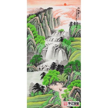 玄关走廊装饰画 李林宏风水画作品《旭日东升》