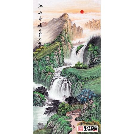 镇宅改运风水画 宋唐新品四尺竖幅《江山多娇》