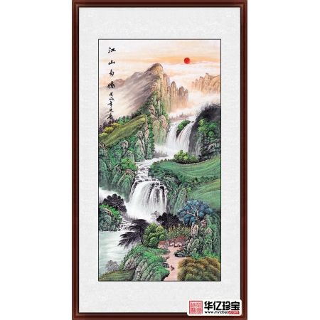 镇宅改运风水画 宋唐新品四尺竖幅《江山多娇》