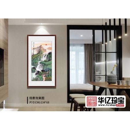 镇宅改运风水画 宋唐新品四尺竖幅《江山多娇》