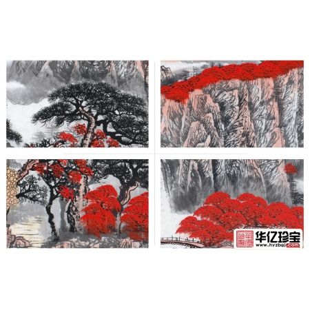 鸿运当头聚宝盆 蒋伟ZUI新六尺山水画《富山居图》