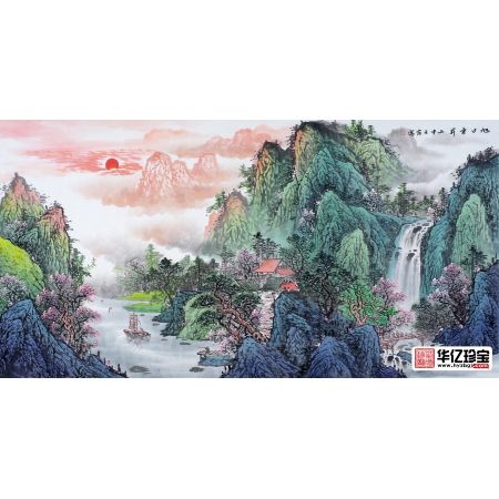 ZUI美客厅山水画 王宁ZUI新山水画作品《旭日东升》