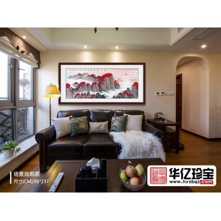 李林宏泰山日出风水画《旭日东升开泰运》