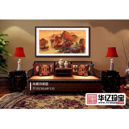 玉简ZUI新力作国画重彩作品《鸿运当头》
