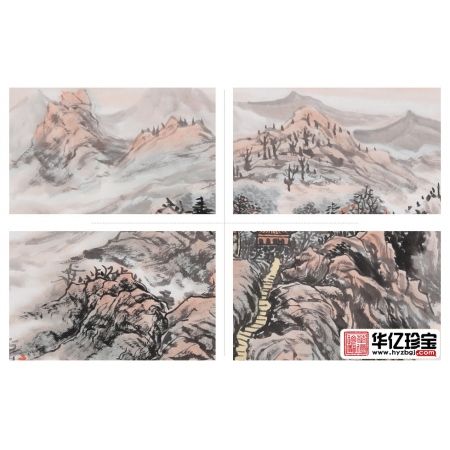 国画泰山 山川ZUI新力作斗方山水画《泰山风光》