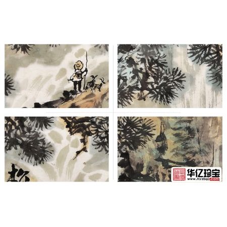 苍松遒劲 当代实力派画家马国立山水画作品《松瀑图》