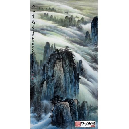 竖幅装饰画 李林宏ZUI新力作山水画《黄山云起》