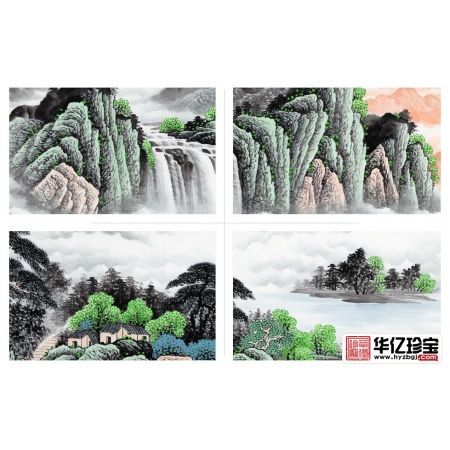 春色山水画 李林宏新品八尺横幅作品《源远流长》