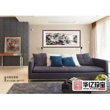 沙发背景墙挂画 张利老师新品山水画《源远流长》