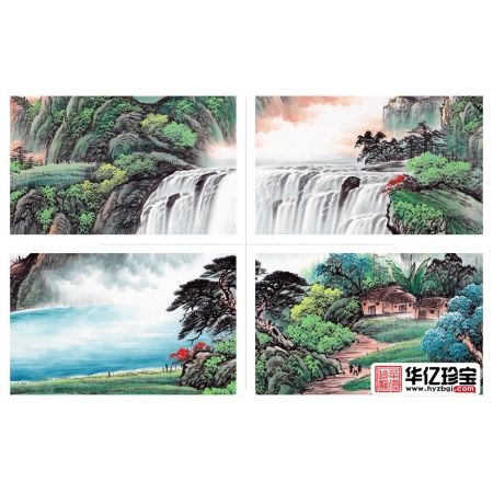 风水画力荐 宋唐新品聚宝盆装饰画《山青水秀》