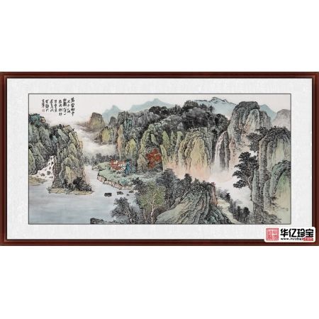 中国美协画家余静老师诗意国画《山中一夜雨》