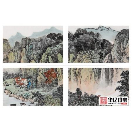 中国美协画家余静老师诗意国画《山中一夜雨》