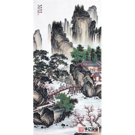 【精品】王宁ZUI新仿古山水画shouc佳作《林泉高致》