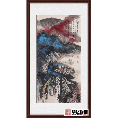 张大千再传弟子 张若古泼彩国画《红运当头图》