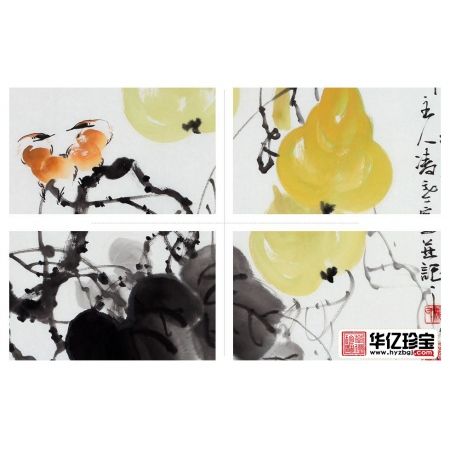 当代实力派画家杨成功新品四尺竖幅葫芦图《葫芦仙家物》