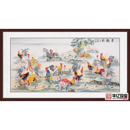 【shouc推荐】画家王建辉ZUI新八尺国画精品《百鸡图》