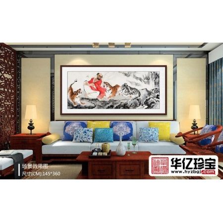 罗汉说法图 国画家王文强写意人物画作品