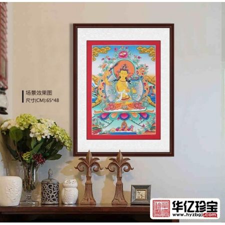 shouc精品  尼泊尔名家纯手绘唐卡《文殊菩萨》