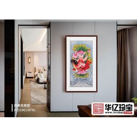 萧红老师新品人物画《连年有余，福在其中》