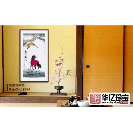 送礼佳品 蒋伟四尺竖幅动物画《马上封侯》