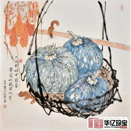 餐厅装饰画 羽墨动物画 小松鼠《只因野性干藜藿，ZUI爱山蔬带水云》