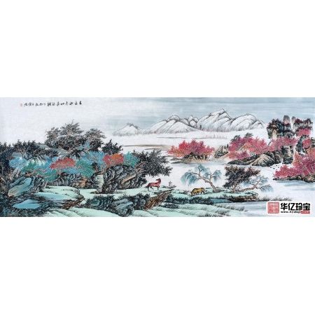 客厅挂画力荐作品 王宁ZUI新风水画《春夏秋冬时来运转》