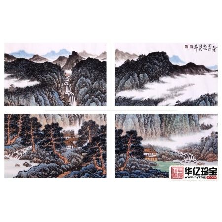 画坛黑马吴大恺四尺横幅山水画作品《松壑鸣泉》