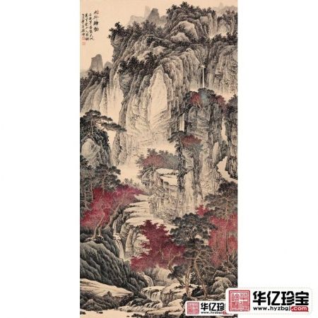 【精品】林德坤仿古国画作品《太行神韵》