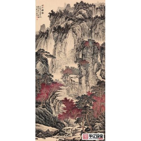 【精品】林德坤仿古国画作品《太行神韵》