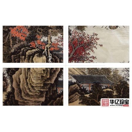 许吉尔ZUI新力作四尺竖幅仿古山水画《秋山雅韵》