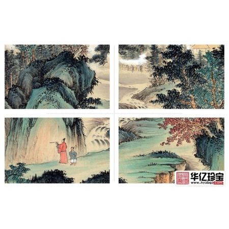 shouc必升值 王宁精品仿古山水画《溪山积翠》