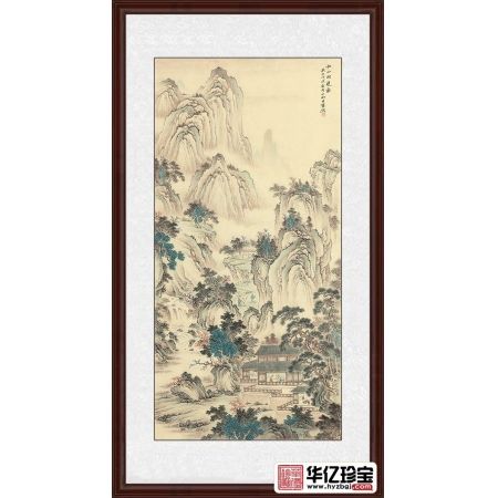 仿古山水画 王宁四尺竖幅山水画精品力作《秋山问道图》