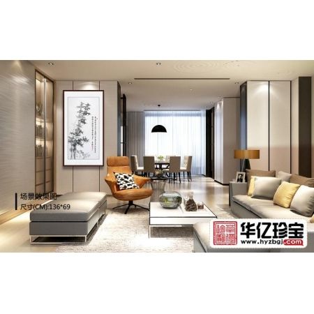 启功大弟子李传波新品墨竹《林逋·竹林》