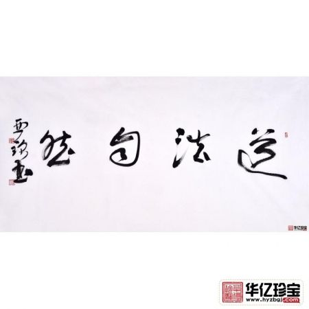 赵亚铭四尺横幅书法作品草书《道法自然》书房办公室书法字画