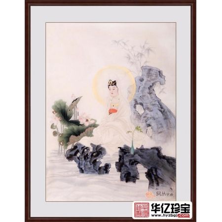 三尺竖幅绢本道释画作品《绢本道释系列之四》