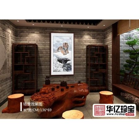 镇宅保平安 吉林美协曲展四尺竖幅国画虎《王者之风》