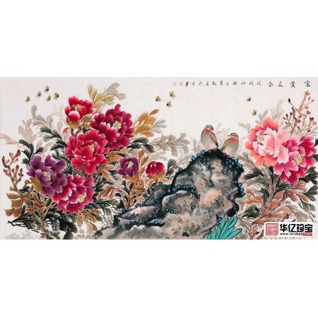 “牡丹仙子”萧红新品国画牡丹图《富贵长春》