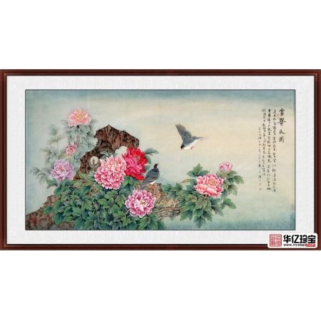 实力派画家王一容新品四尺国画牡丹《富贵永固》
