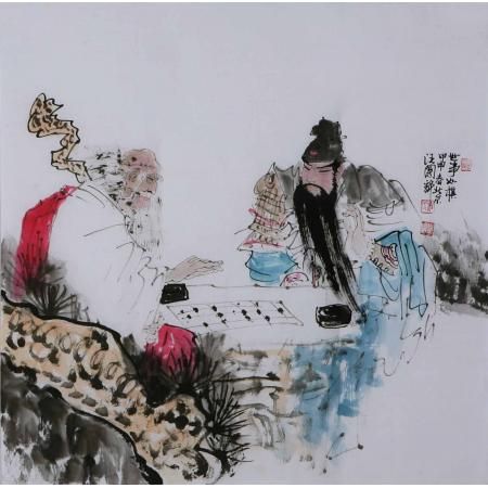 汪国新人物作品《世事如棋》