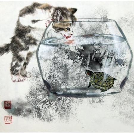 吴冬梅《猫》作品