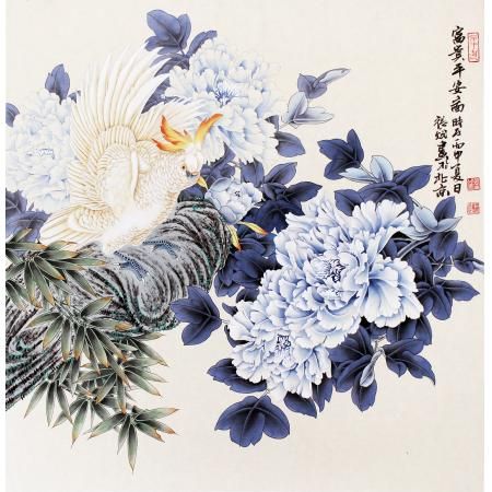 张斌《富贵平安图》花鸟画