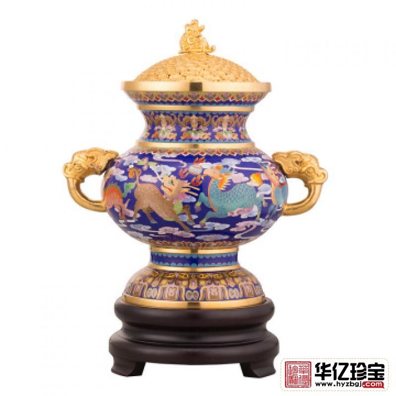 景泰蓝《祥瑞》宝尊   霍铁辉大师创作