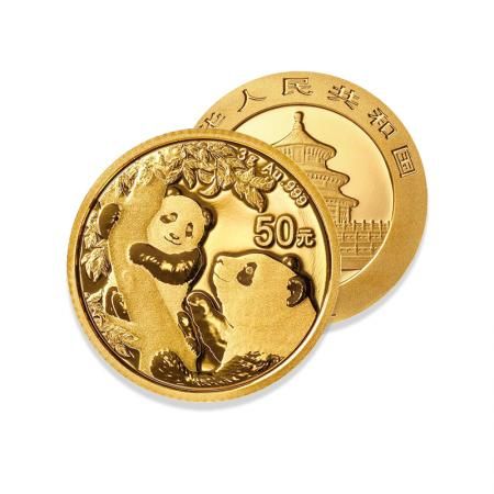 2021年熊猫金银纪念币   3g圆形金质纪念币