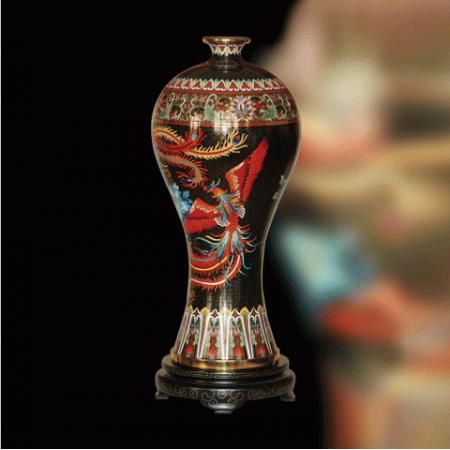 张同禄景泰蓝凤舞九天